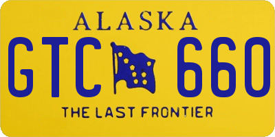 AK license plate GTC660