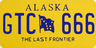 AK license plate GTC666