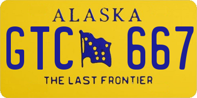 AK license plate GTC667