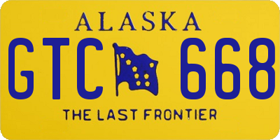 AK license plate GTC668