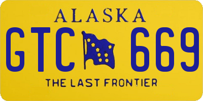 AK license plate GTC669