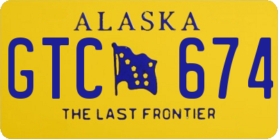 AK license plate GTC674