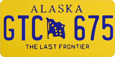 AK license plate GTC675