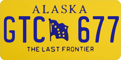 AK license plate GTC677