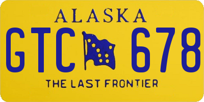 AK license plate GTC678