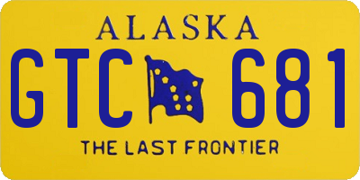 AK license plate GTC681