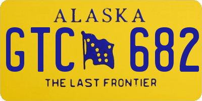 AK license plate GTC682