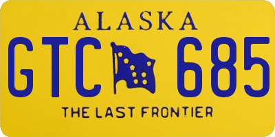 AK license plate GTC685