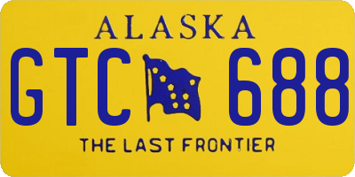 AK license plate GTC688