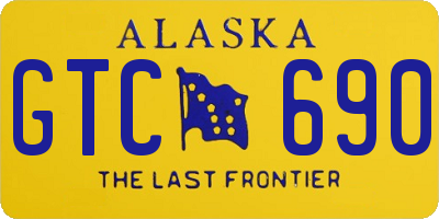 AK license plate GTC690