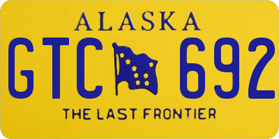 AK license plate GTC692