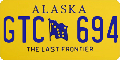 AK license plate GTC694