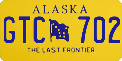 AK license plate GTC702