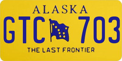 AK license plate GTC703