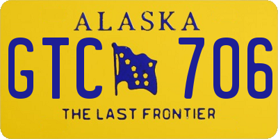 AK license plate GTC706