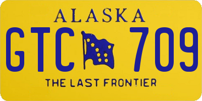 AK license plate GTC709