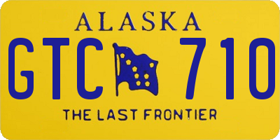 AK license plate GTC710