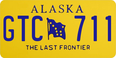 AK license plate GTC711