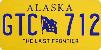 AK license plate GTC712