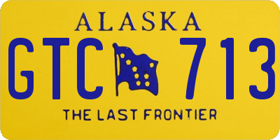 AK license plate GTC713