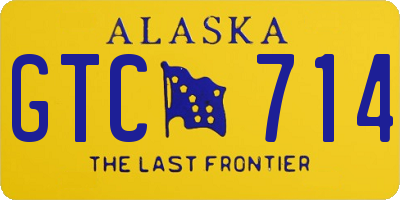 AK license plate GTC714