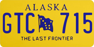 AK license plate GTC715