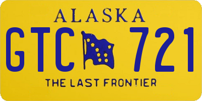 AK license plate GTC721