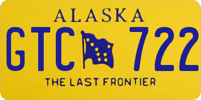 AK license plate GTC722