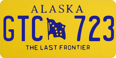 AK license plate GTC723