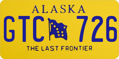 AK license plate GTC726