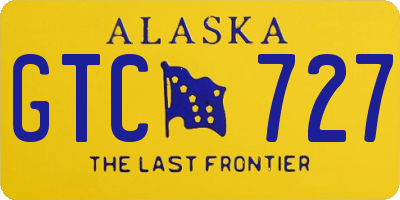 AK license plate GTC727