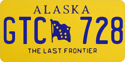 AK license plate GTC728