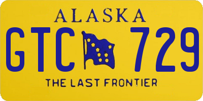 AK license plate GTC729