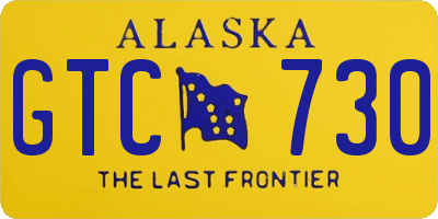 AK license plate GTC730