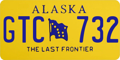 AK license plate GTC732