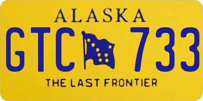 AK license plate GTC733