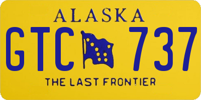 AK license plate GTC737