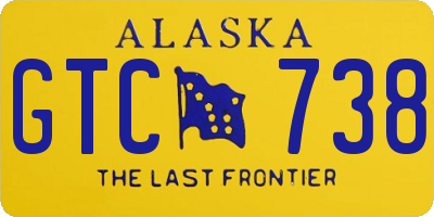 AK license plate GTC738