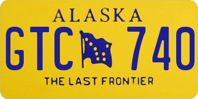 AK license plate GTC740