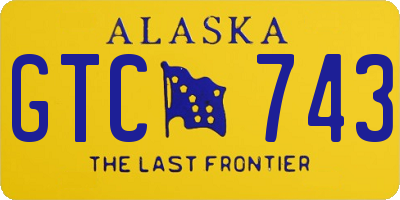 AK license plate GTC743