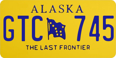 AK license plate GTC745