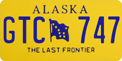 AK license plate GTC747