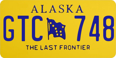 AK license plate GTC748