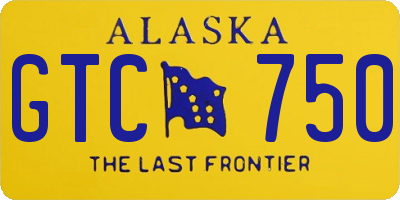 AK license plate GTC750