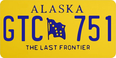 AK license plate GTC751