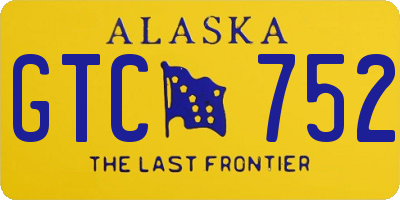 AK license plate GTC752