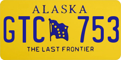 AK license plate GTC753