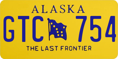 AK license plate GTC754