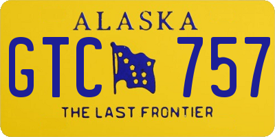 AK license plate GTC757