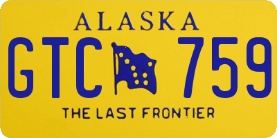 AK license plate GTC759